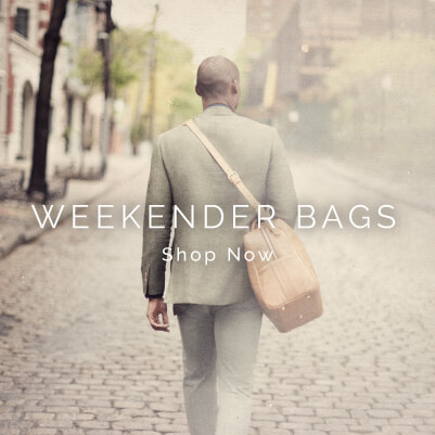 shop leather weekender bags