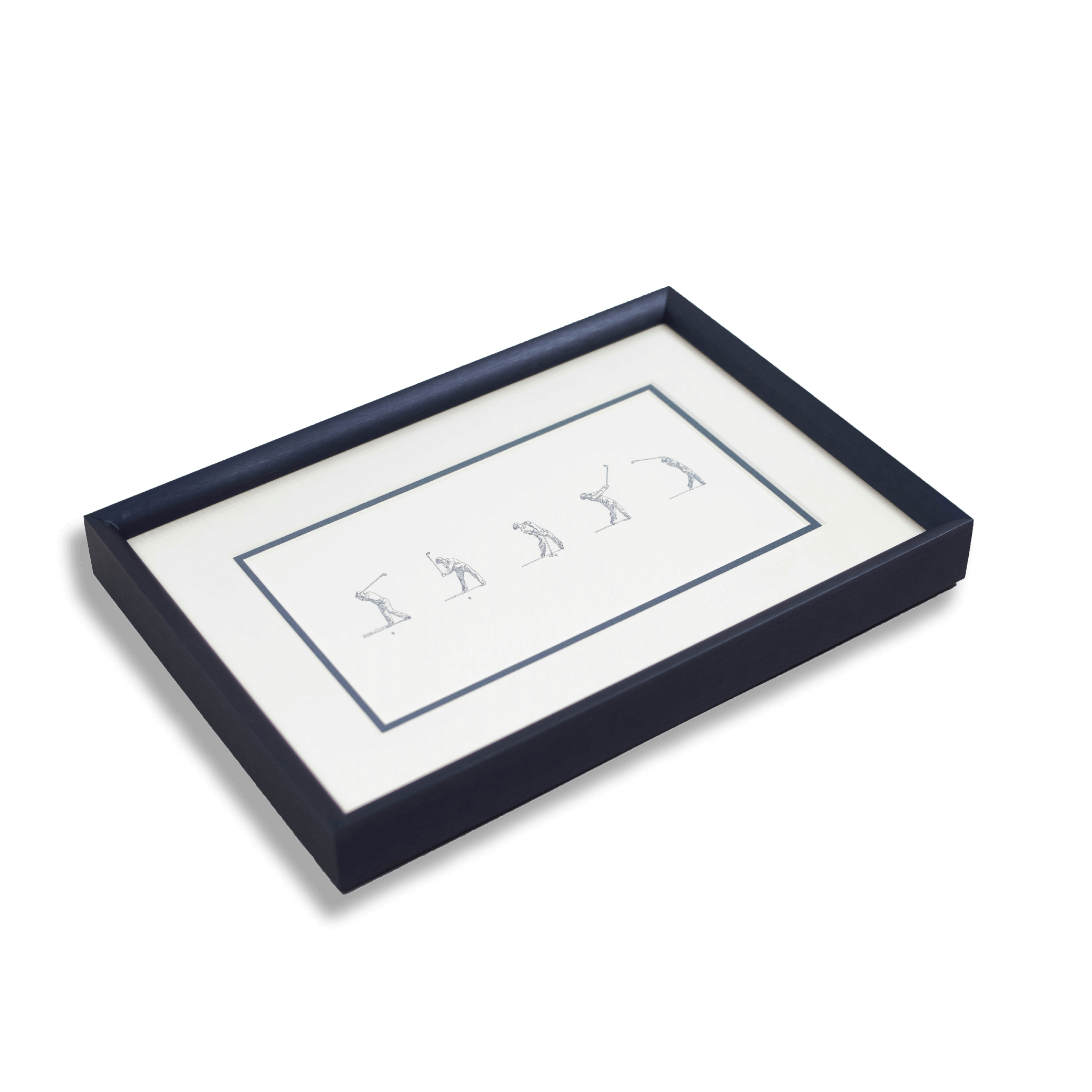 Iconic Swing Blue Metal Framed Golf Print Douglas Rose Co.