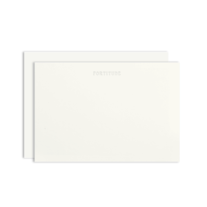 douglas rose embossed stationery iconic words fortitude